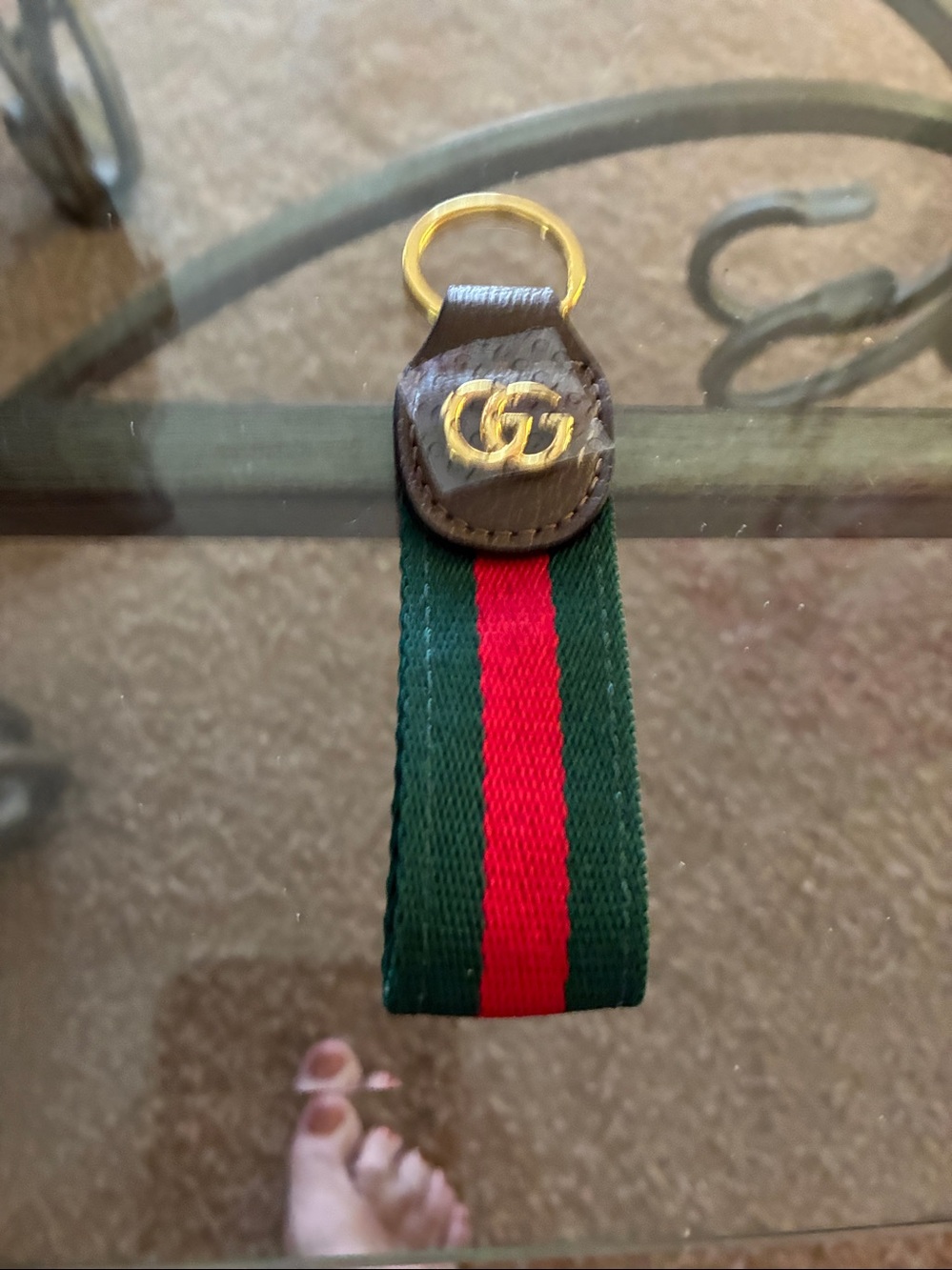 Beige Supreme Crossbody with Green-Red Web Stripe copy - Picture 13 of 14